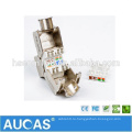 AUCAS CAT5E FTP Сетевой модуль Zinc Alloy / экранированный модуль гнезда трапецеидального искажения